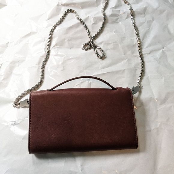 RICK Owens brown leather wallet chain new no tags - Picture 7 of 8